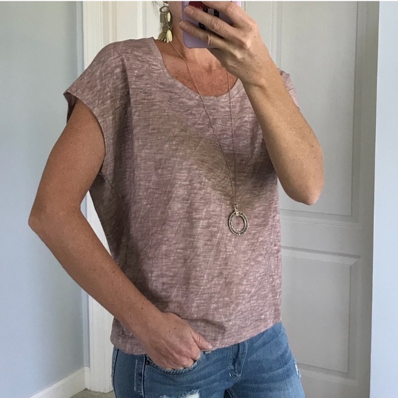 Short Sleeve, Mauve Mineral Wash Tee - Picture 2 of 9